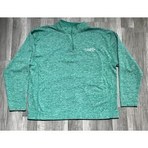 Lakeside Ohio Quarter Zip Pullover Size Xl Green Heathered Fleece